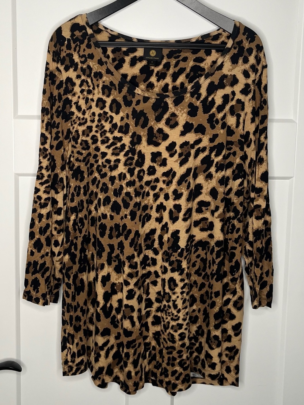 JM Collection Animal Leopard Print Top Plus Size 3X